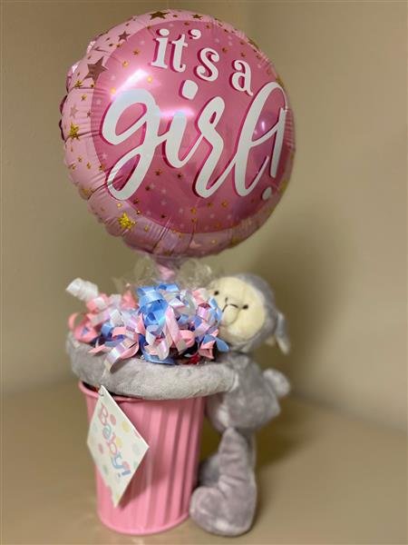 "It's a Girl" Balloon & Candy Container